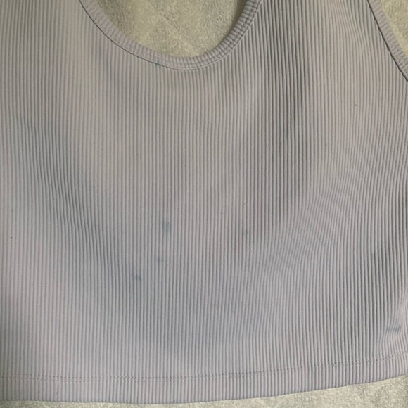 White Ribbed Halter Top H&M, size large - Picture 3 of 4